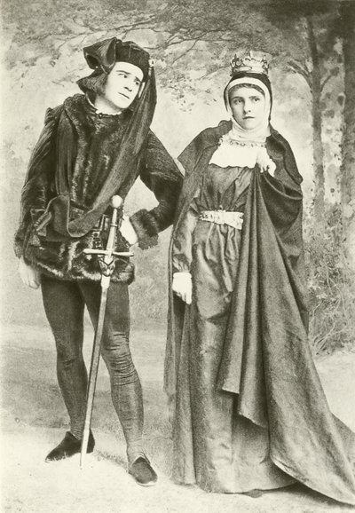 Mr R Mansfield und Miss B Cameron als Richard III und Lady Anne (Gravur) von English Photographer